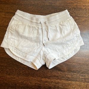 Athleta White Linen Shorts - Size 2